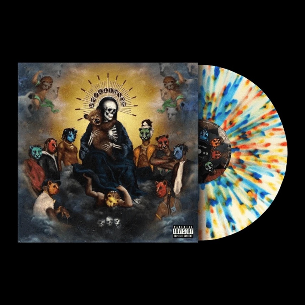 Vinyl Record with Multicolor Splatter LP - White Base